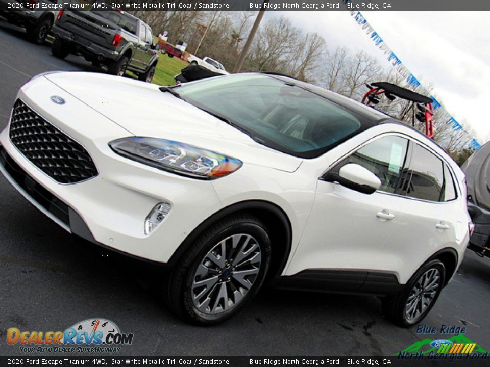 2020 Ford Escape Titanium 4WD Star White Metallic Tri-Coat / Sandstone Photo #30