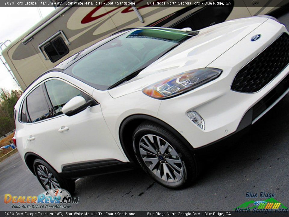 2020 Ford Escape Titanium 4WD Star White Metallic Tri-Coat / Sandstone Photo #31