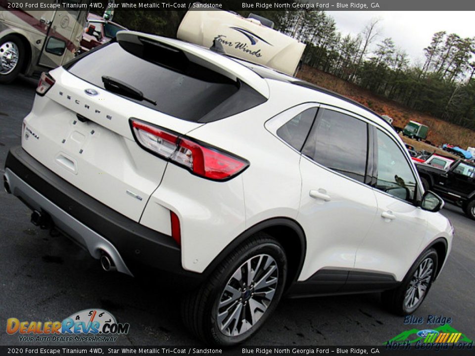 2020 Ford Escape Titanium 4WD Star White Metallic Tri-Coat / Sandstone Photo #32