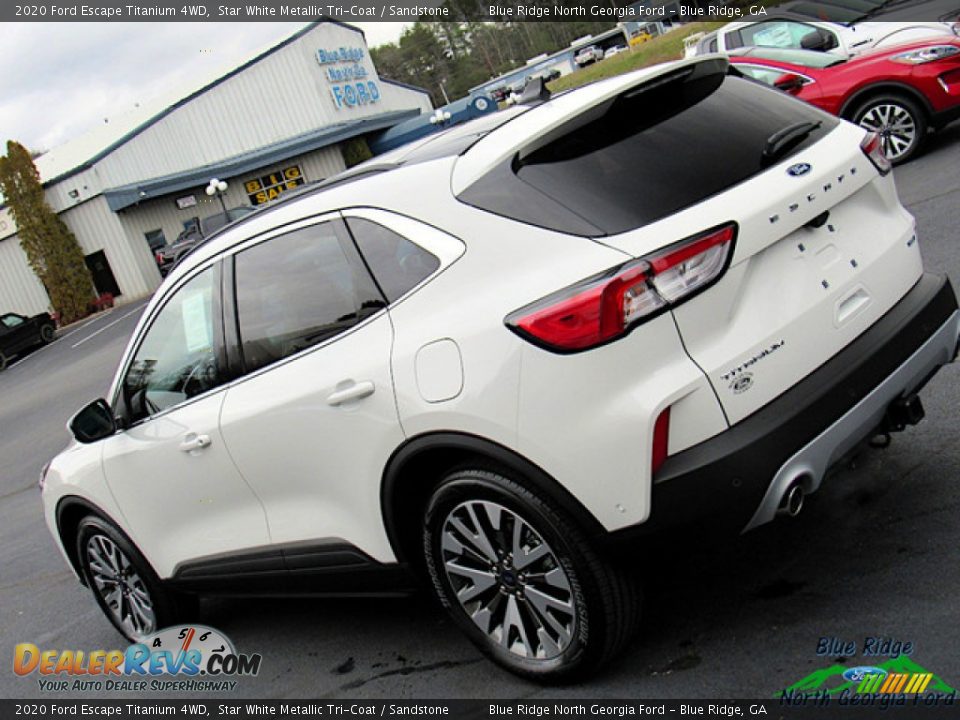 2020 Ford Escape Titanium 4WD Star White Metallic Tri-Coat / Sandstone Photo #33