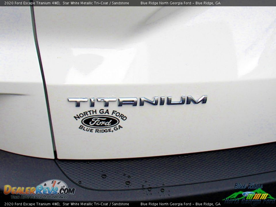 2020 Ford Escape Titanium 4WD Star White Metallic Tri-Coat / Sandstone Photo #34