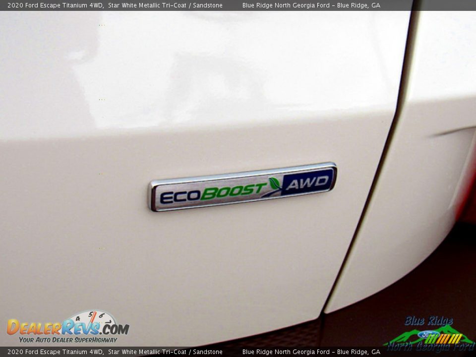 2020 Ford Escape Titanium 4WD Star White Metallic Tri-Coat / Sandstone Photo #35