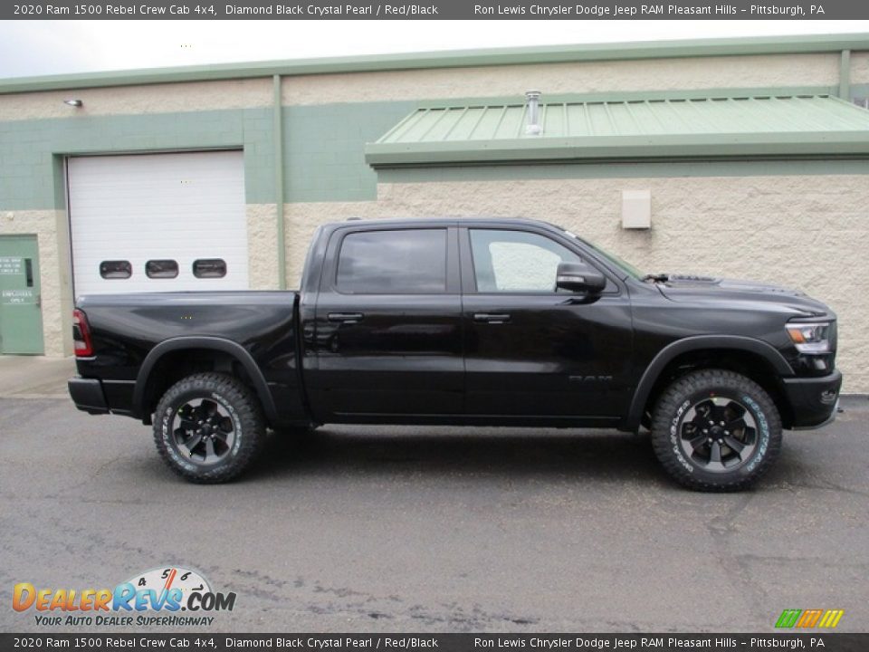 Diamond Black Crystal Pearl 2020 Ram 1500 Rebel Crew Cab 4x4 Photo #2