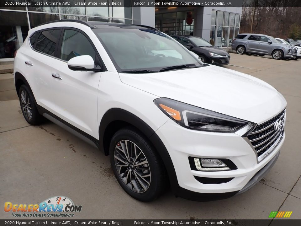 2020 Hyundai Tucson Ultimate AWD Cream White Pearl / Beige Photo #3