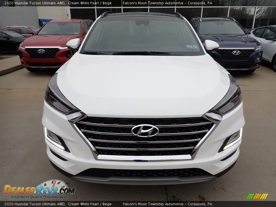 2020 Hyundai Tucson Ultimate AWD Cream White Pearl / Beige Photo #4