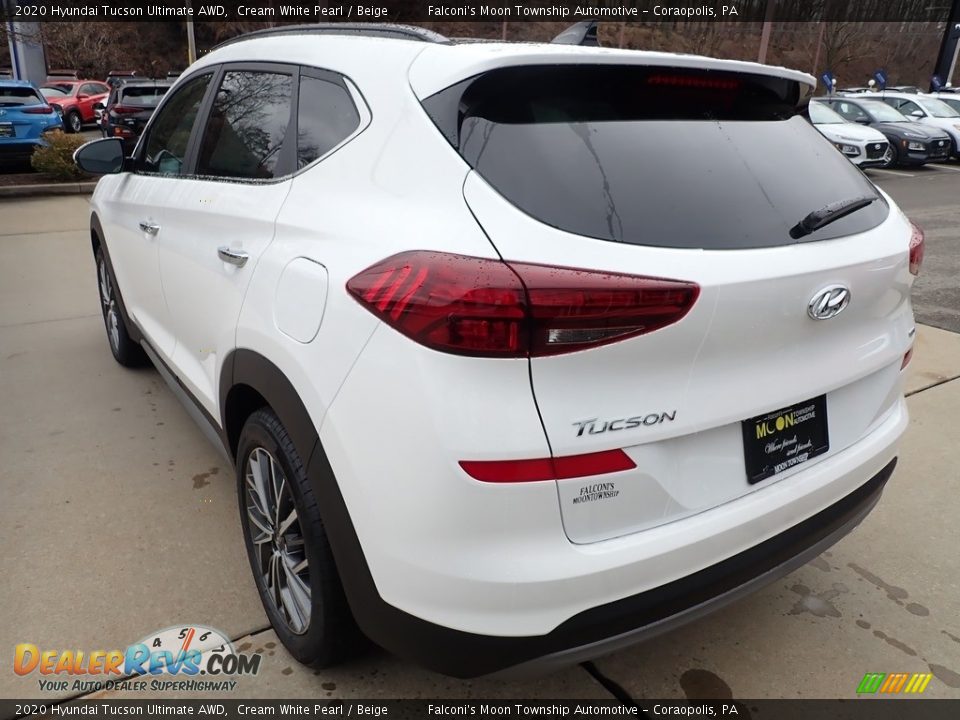 2020 Hyundai Tucson Ultimate AWD Cream White Pearl / Beige Photo #6