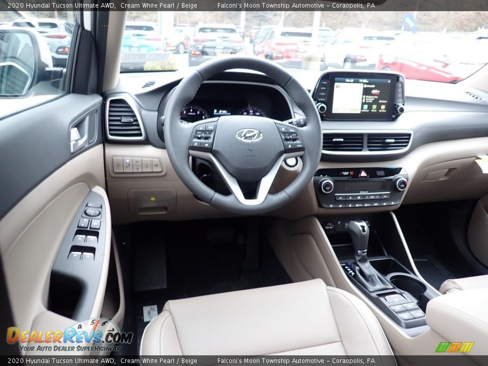 2020 Hyundai Tucson Ultimate AWD Cream White Pearl / Beige Photo #9