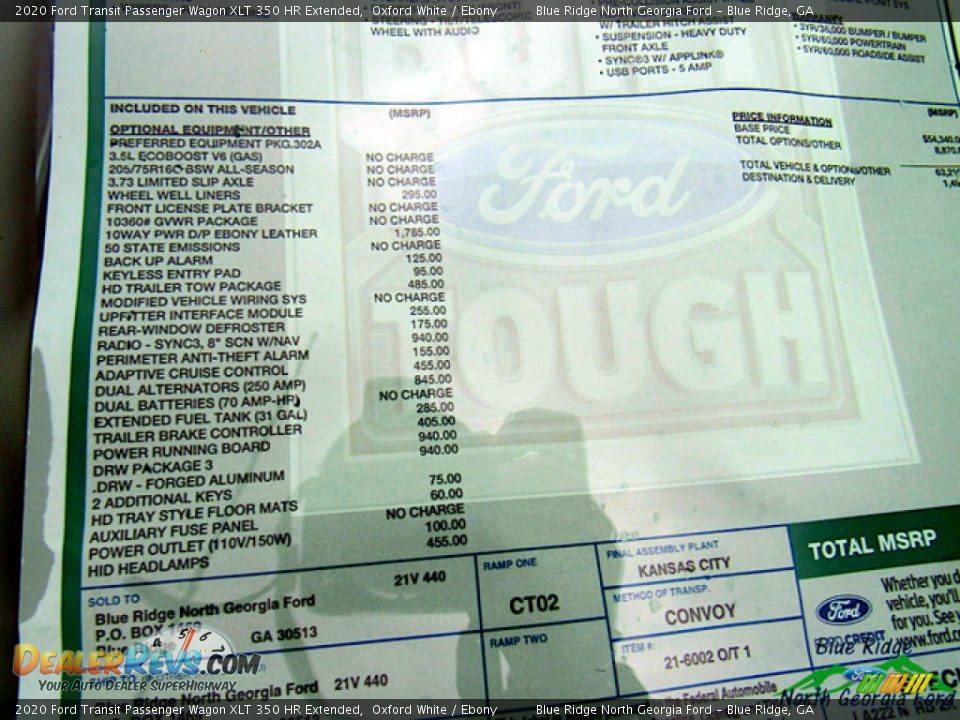 2020 Ford Transit Passenger Wagon XLT 350 HR Extended Oxford White / Ebony Photo #35