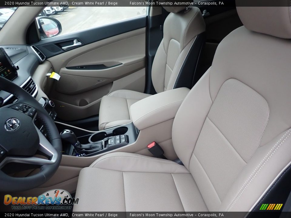 2020 Hyundai Tucson Ultimate AWD Cream White Pearl / Beige Photo #11