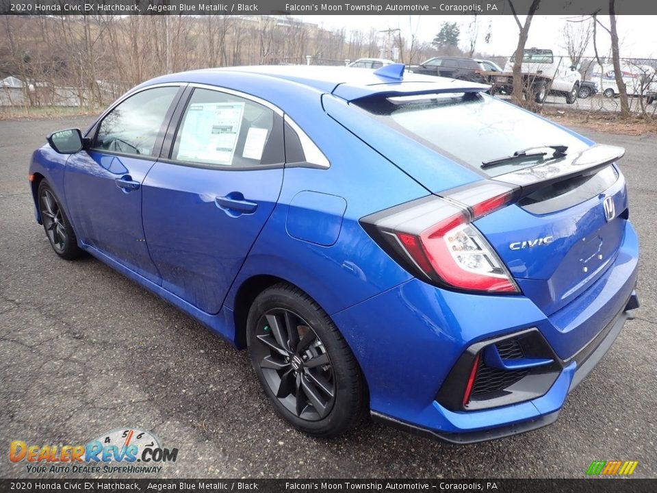 2020 Honda Civic EX Hatchback Aegean Blue Metallic / Black Photo #2