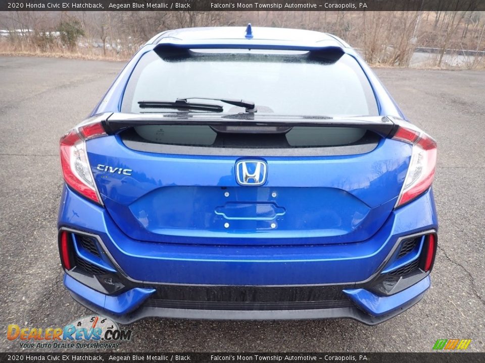 2020 Honda Civic EX Hatchback Aegean Blue Metallic / Black Photo #3
