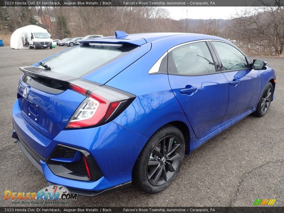 2020 Honda Civic EX Hatchback Aegean Blue Metallic / Black Photo #4