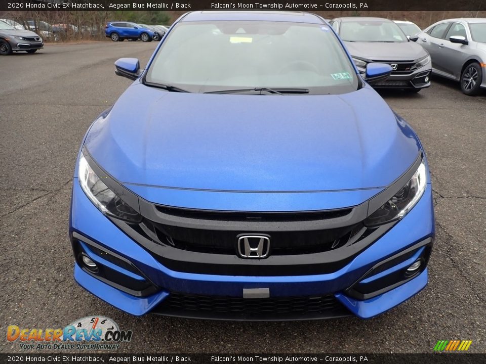 2020 Honda Civic EX Hatchback Aegean Blue Metallic / Black Photo #6