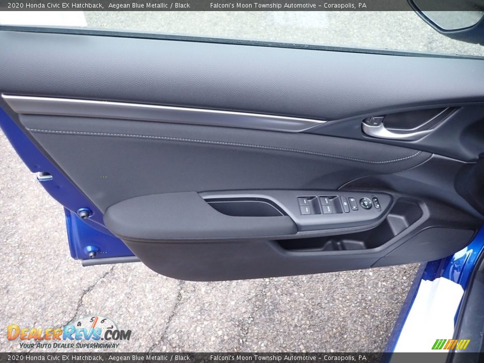2020 Honda Civic EX Hatchback Aegean Blue Metallic / Black Photo #10