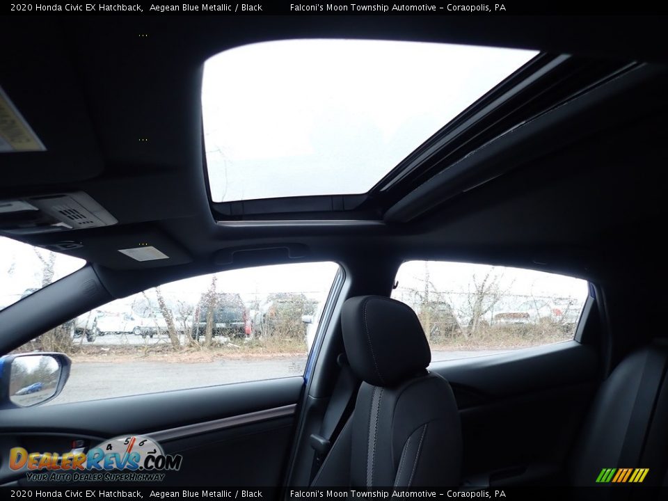 2020 Honda Civic EX Hatchback Aegean Blue Metallic / Black Photo #12