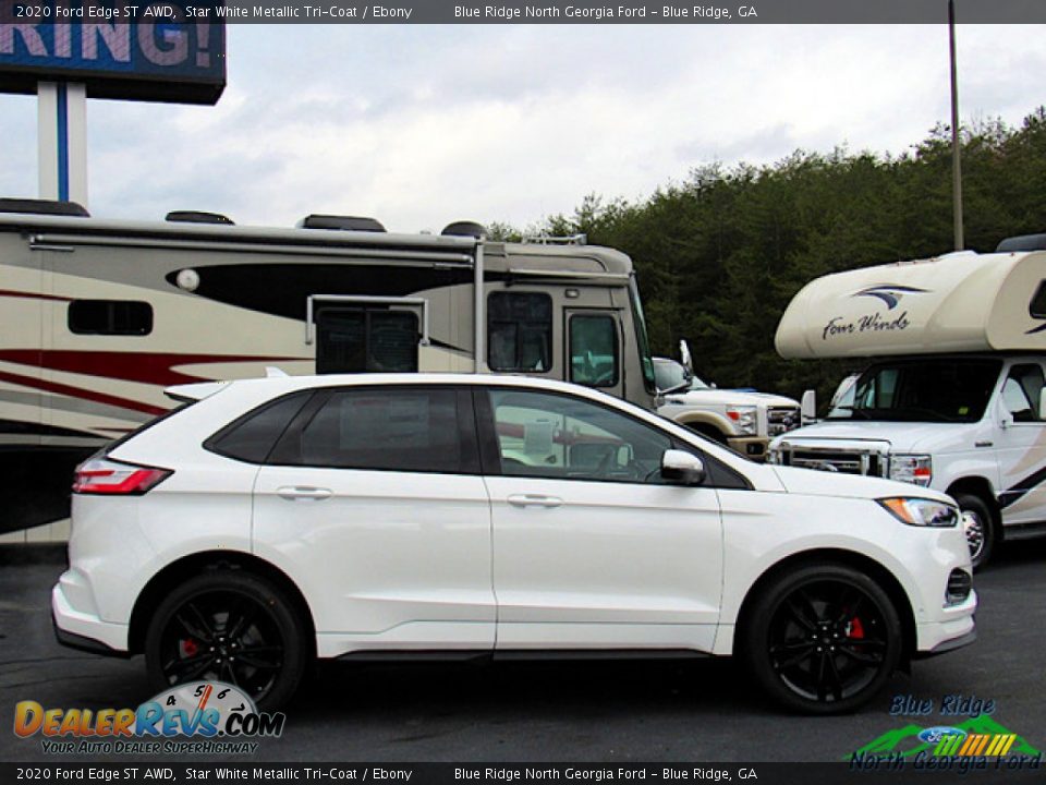 2020 Ford Edge ST AWD Star White Metallic Tri-Coat / Ebony Photo #6
