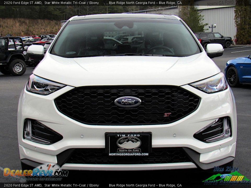 2020 Ford Edge ST AWD Star White Metallic Tri-Coat / Ebony Photo #8