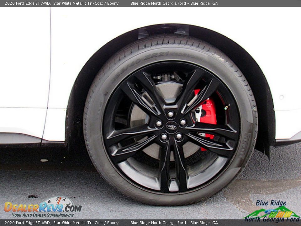 2020 Ford Edge ST AWD Star White Metallic Tri-Coat / Ebony Photo #9