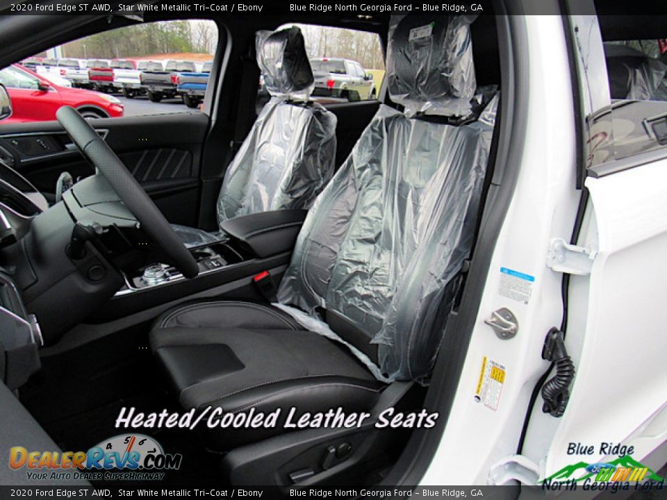 2020 Ford Edge ST AWD Star White Metallic Tri-Coat / Ebony Photo #10