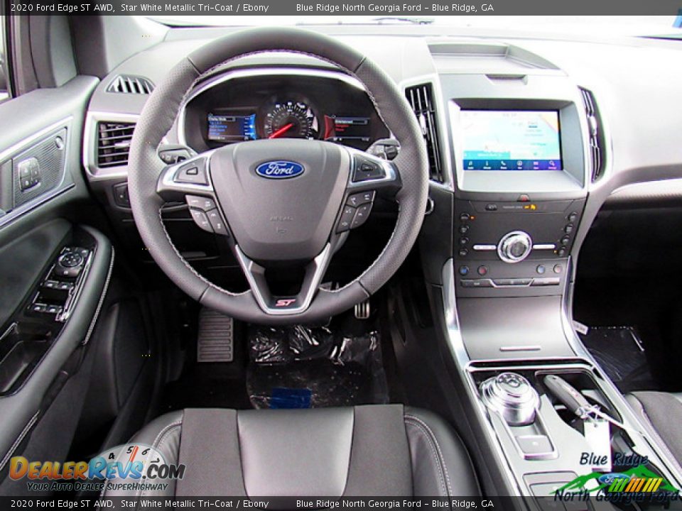 2020 Ford Edge ST AWD Star White Metallic Tri-Coat / Ebony Photo #14