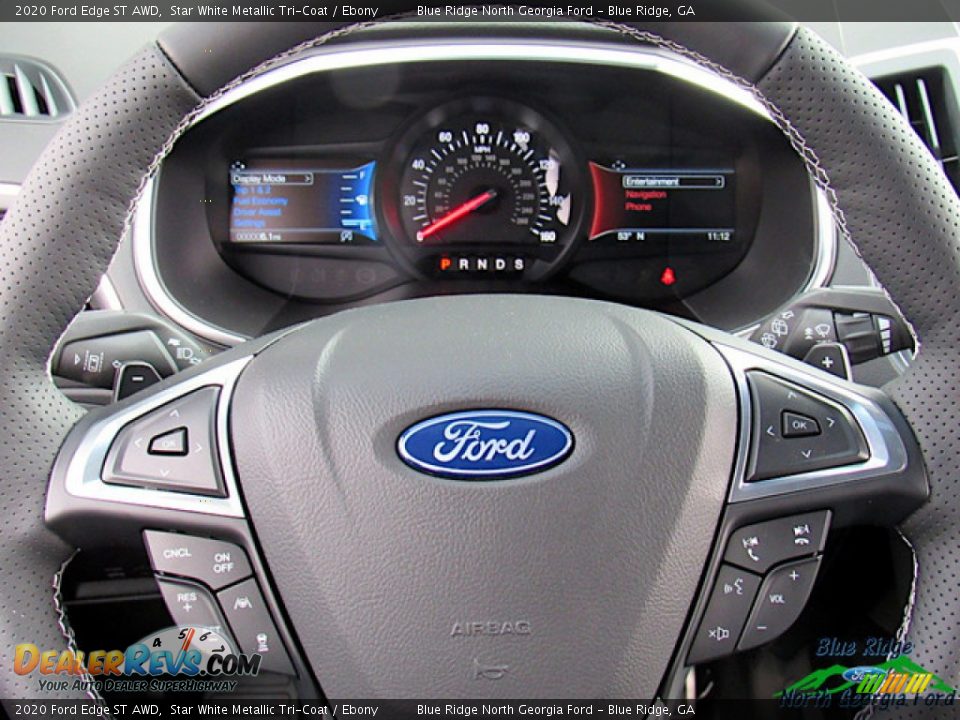 2020 Ford Edge ST AWD Star White Metallic Tri-Coat / Ebony Photo #17