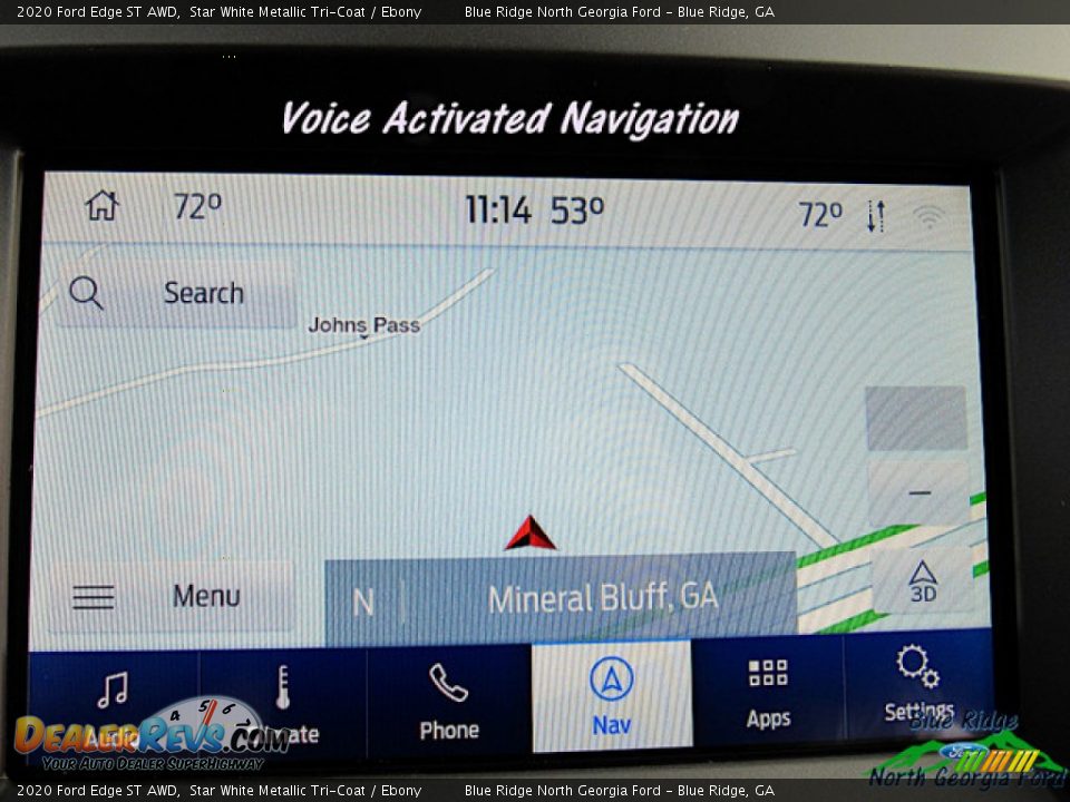 2020 Ford Edge ST AWD Star White Metallic Tri-Coat / Ebony Photo #20