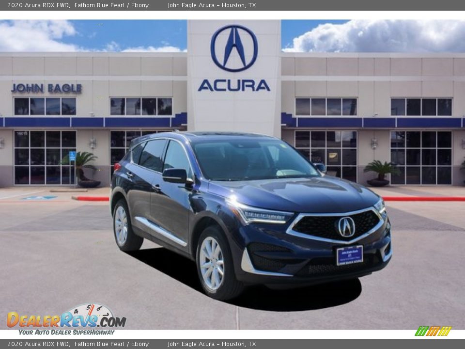 2020 Acura RDX FWD Fathom Blue Pearl / Ebony Photo #1