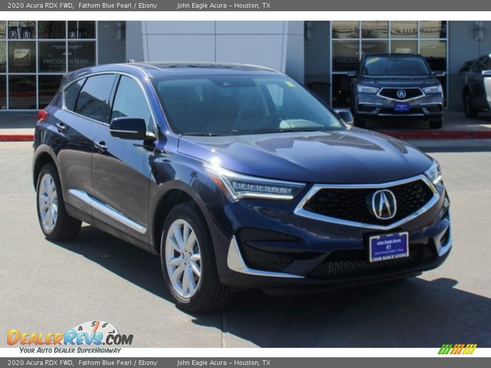 2020 Acura RDX FWD Fathom Blue Pearl / Ebony Photo #2