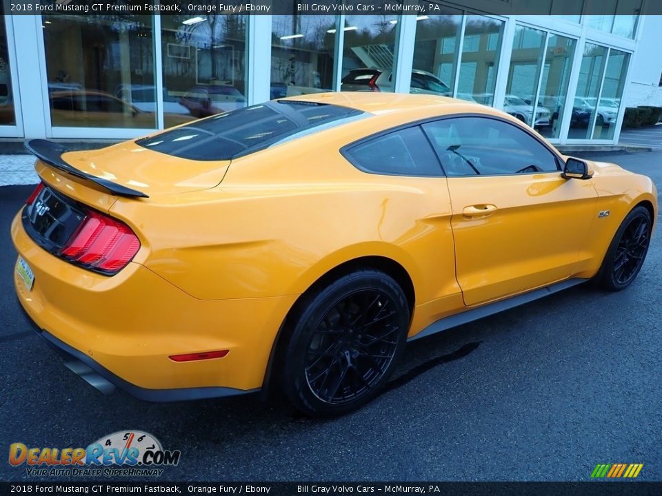 2018 Ford Mustang GT Premium Fastback Orange Fury / Ebony Photo #3