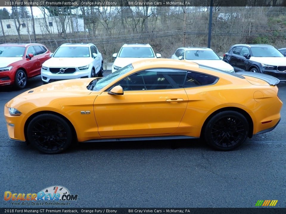 2018 Ford Mustang GT Premium Fastback Orange Fury / Ebony Photo #6