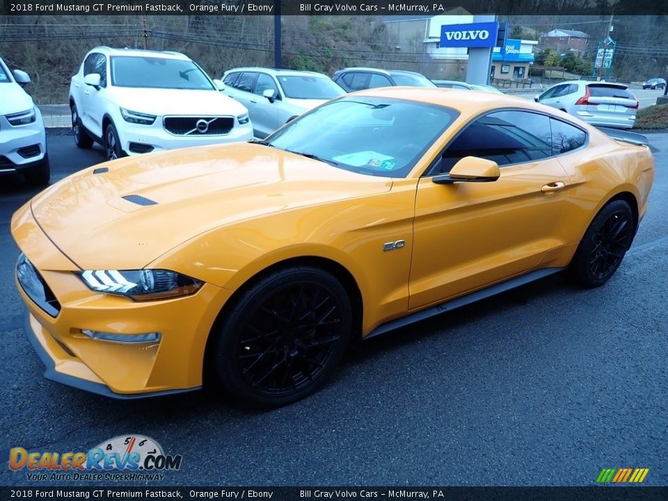 2018 Ford Mustang GT Premium Fastback Orange Fury / Ebony Photo #7