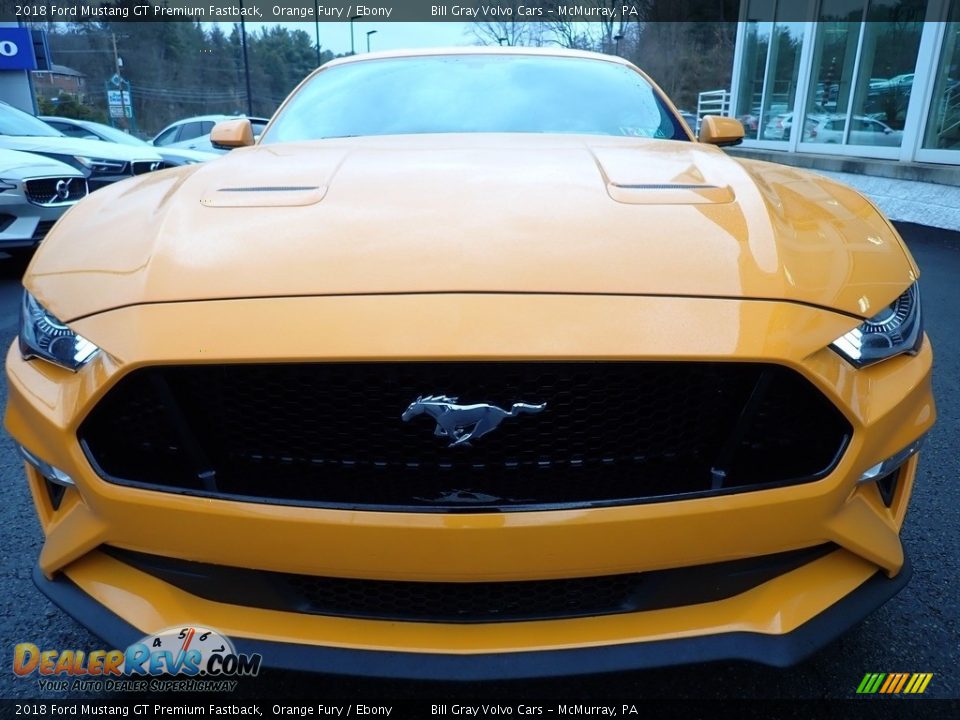 2018 Ford Mustang GT Premium Fastback Orange Fury / Ebony Photo #8