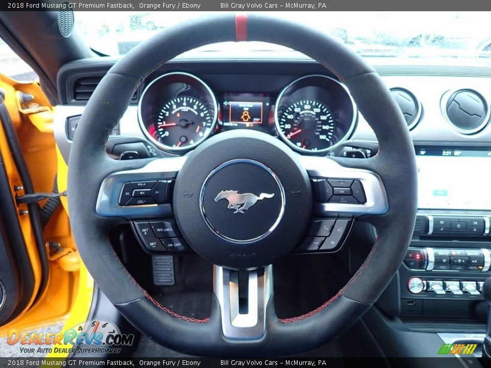 2018 Ford Mustang GT Premium Fastback Orange Fury / Ebony Photo #17