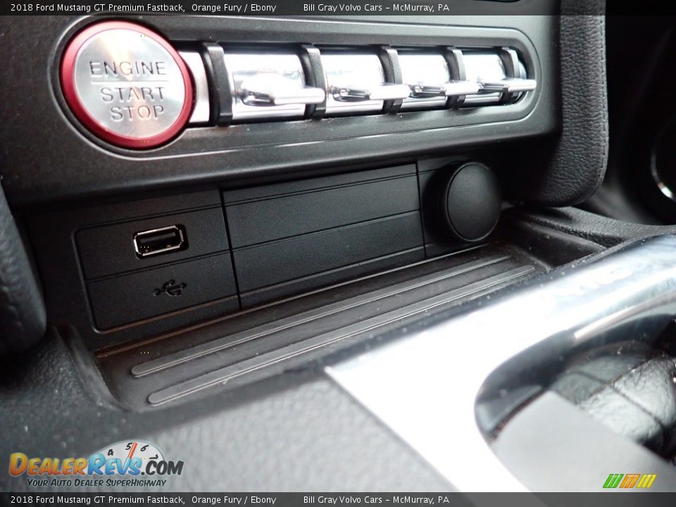 2018 Ford Mustang GT Premium Fastback Orange Fury / Ebony Photo #19