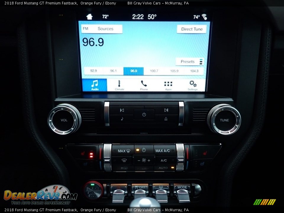 2018 Ford Mustang GT Premium Fastback Orange Fury / Ebony Photo #24