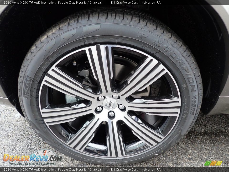 2020 Volvo XC90 T6 AWD Inscription Pebble Gray Metallic / Charcoal Photo #6