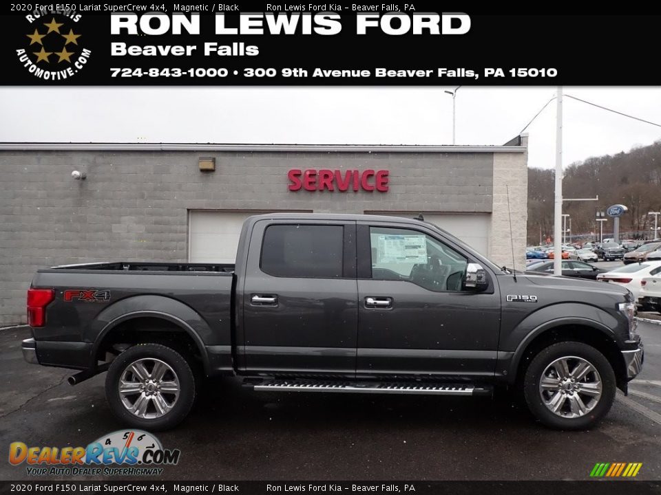 2020 Ford F150 Lariat SuperCrew 4x4 Magnetic / Black Photo #1