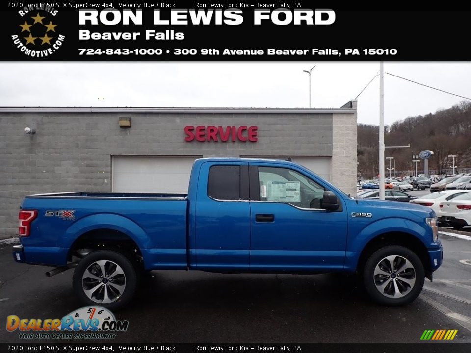 2020 Ford F150 STX SuperCrew 4x4 Velocity Blue / Black Photo #1