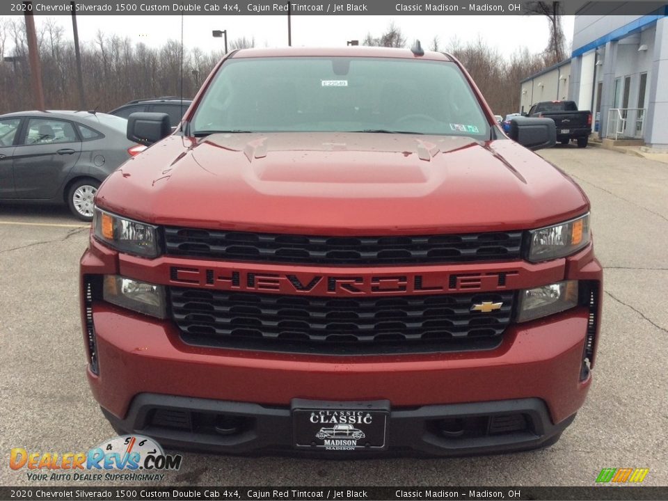 2020 Chevrolet Silverado 1500 Custom Double Cab 4x4 Cajun Red Tintcoat / Jet Black Photo #4