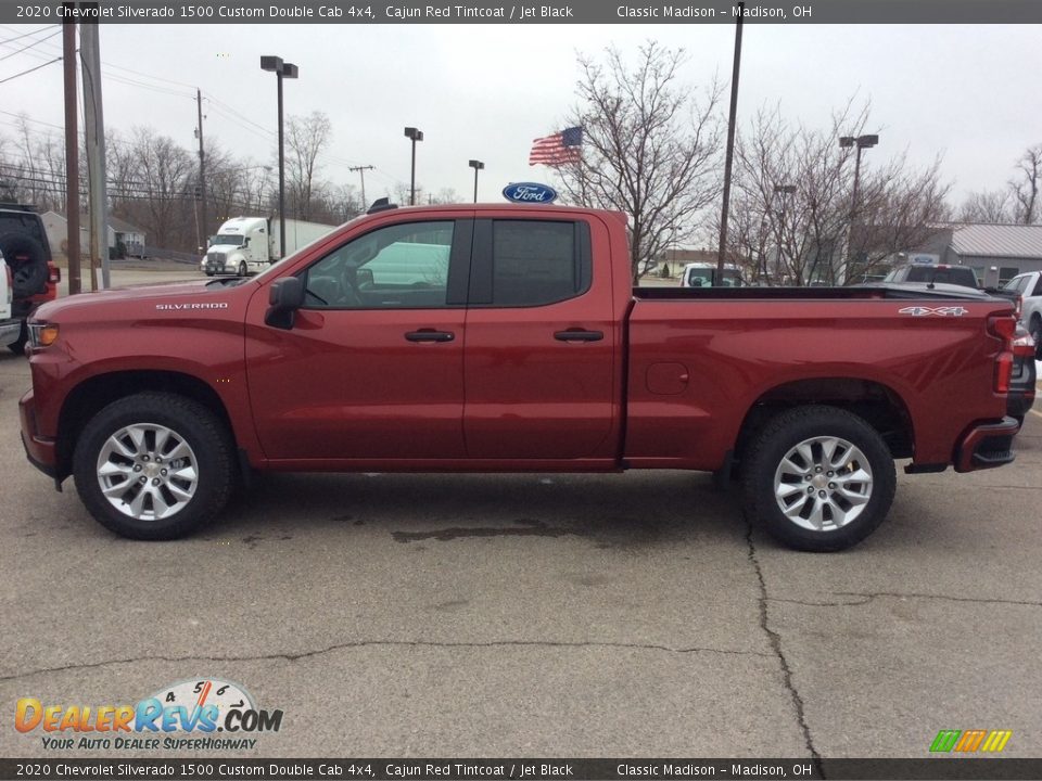 Cajun Red Tintcoat 2020 Chevrolet Silverado 1500 Custom Double Cab 4x4 Photo #6