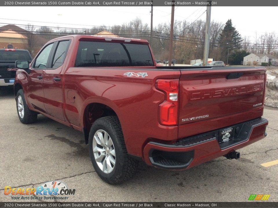 2020 Chevrolet Silverado 1500 Custom Double Cab 4x4 Cajun Red Tintcoat / Jet Black Photo #7