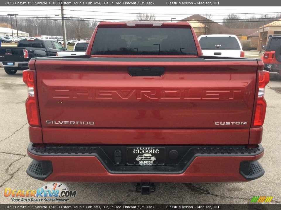 2020 Chevrolet Silverado 1500 Custom Double Cab 4x4 Cajun Red Tintcoat / Jet Black Photo #8