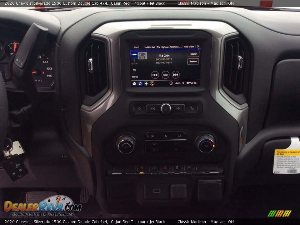 2020 Chevrolet Silverado 1500 Custom Double Cab 4x4 Cajun Red Tintcoat / Jet Black Photo #14