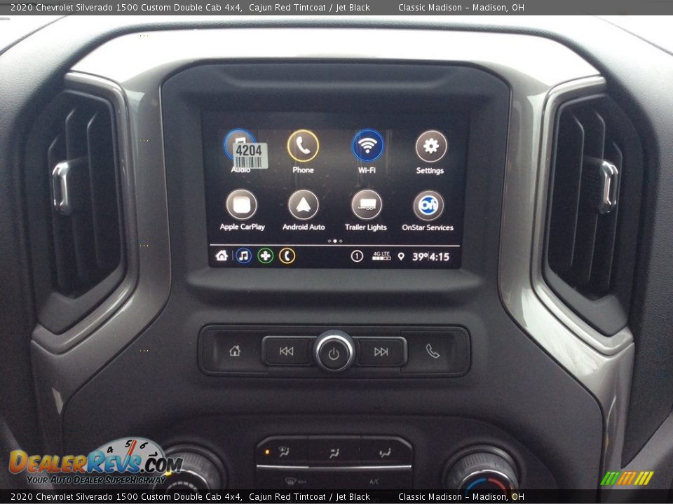 2020 Chevrolet Silverado 1500 Custom Double Cab 4x4 Cajun Red Tintcoat / Jet Black Photo #15