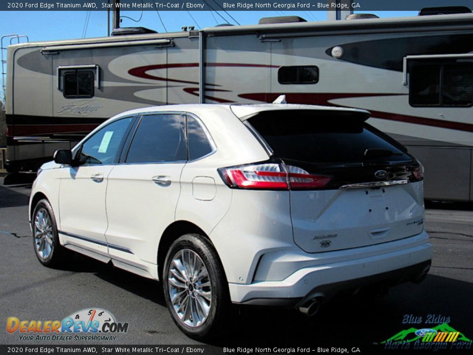 2020 Ford Edge Titanium AWD Star White Metallic Tri-Coat / Ebony Photo #3