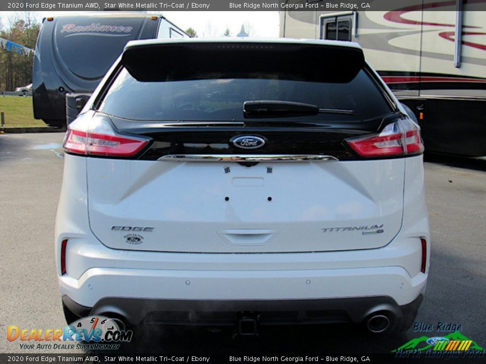 2020 Ford Edge Titanium AWD Star White Metallic Tri-Coat / Ebony Photo #4