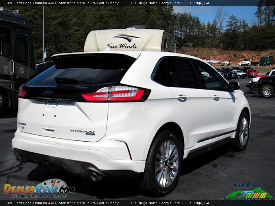2020 Ford Edge Titanium AWD Star White Metallic Tri-Coat / Ebony Photo #5