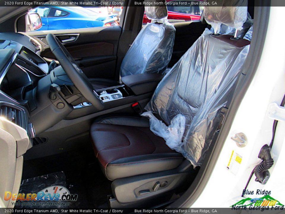 2020 Ford Edge Titanium AWD Star White Metallic Tri-Coat / Ebony Photo #10