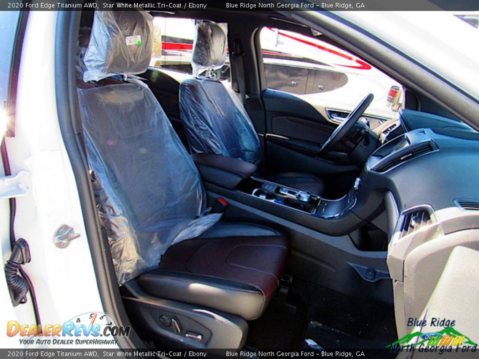 2020 Ford Edge Titanium AWD Star White Metallic Tri-Coat / Ebony Photo #11