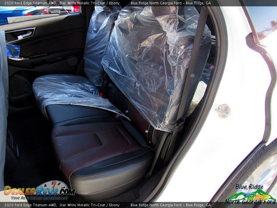2020 Ford Edge Titanium AWD Star White Metallic Tri-Coat / Ebony Photo #12
